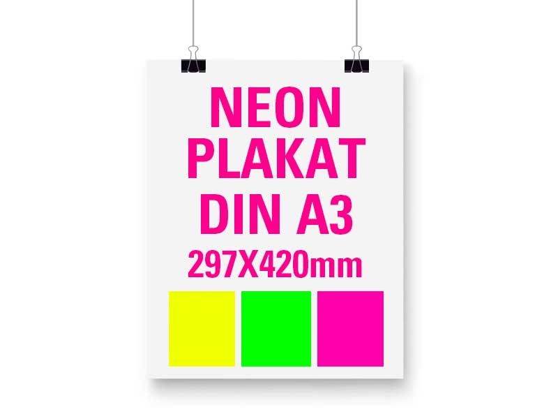 Neon Plakat DIN A3