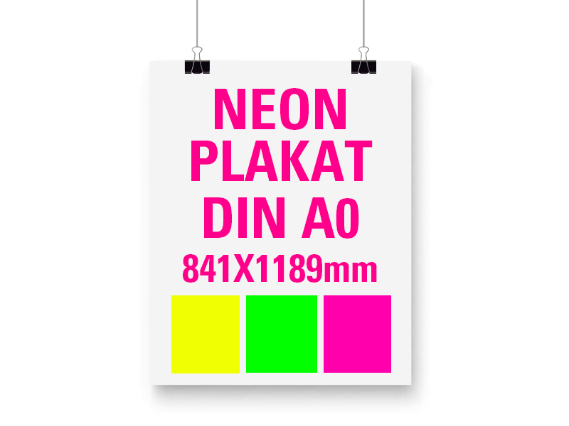 Neon Plakat DIN A0