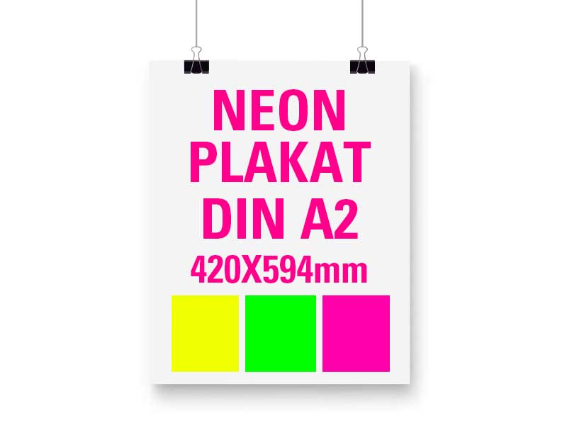 Neon Plakat DIN A2