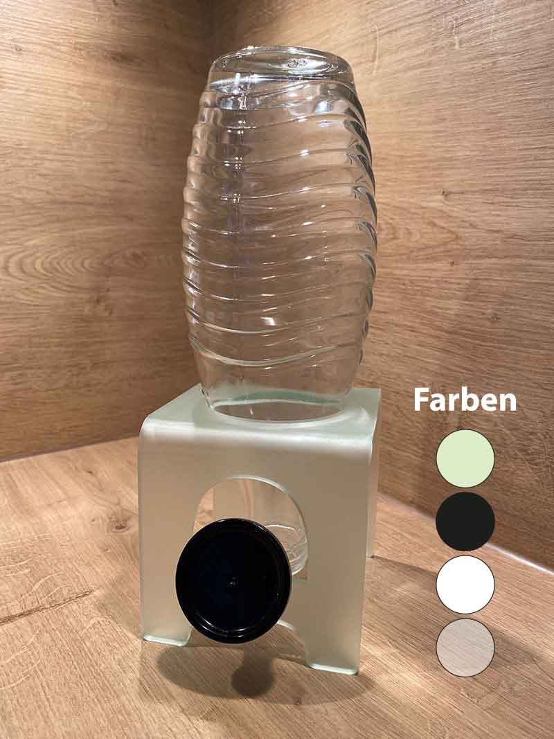 1fach Sodastream Flaschenhalter Abtropfhalter Glaslook vorschau